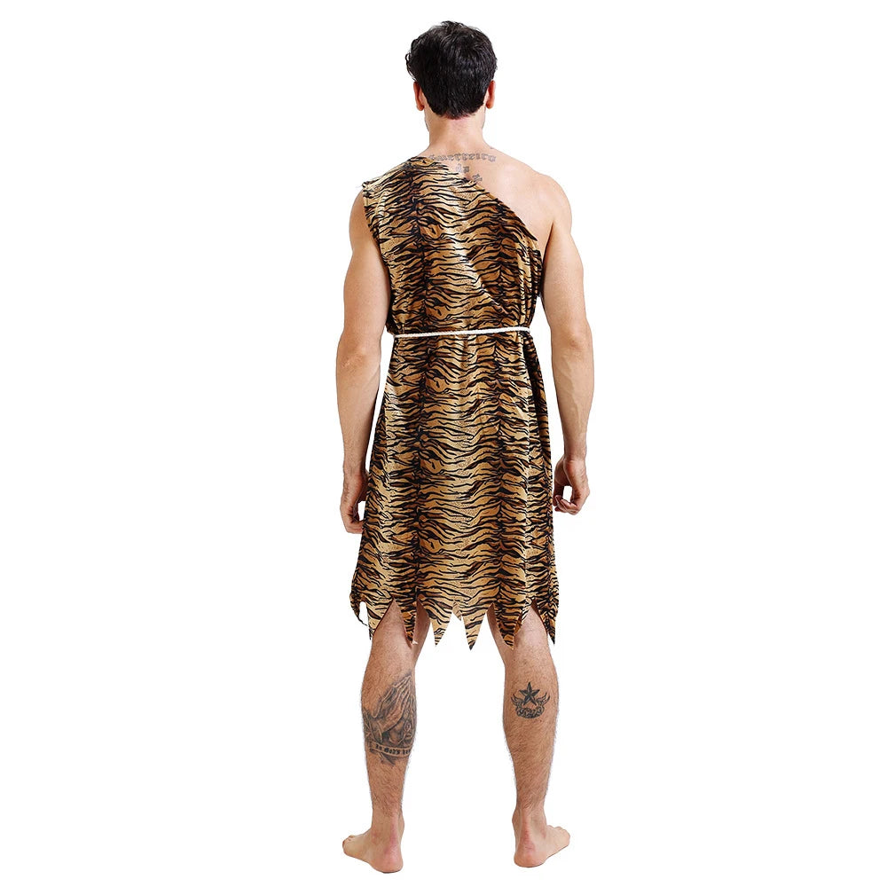 Déguisement Couple Préhistorique Imprimé Tigre – vue 3
