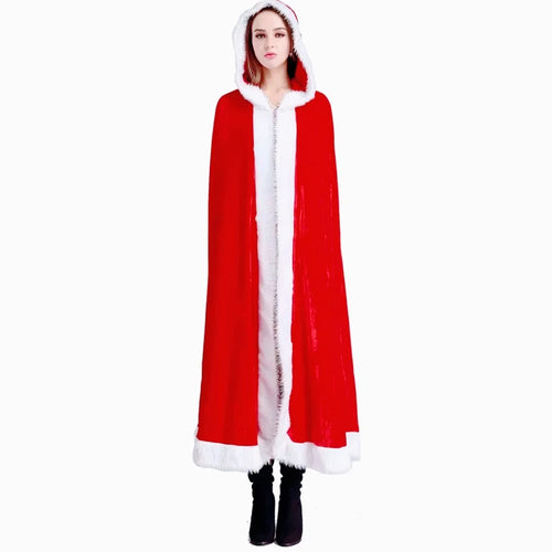 Cape Père Noël en Velours avec Bonnet