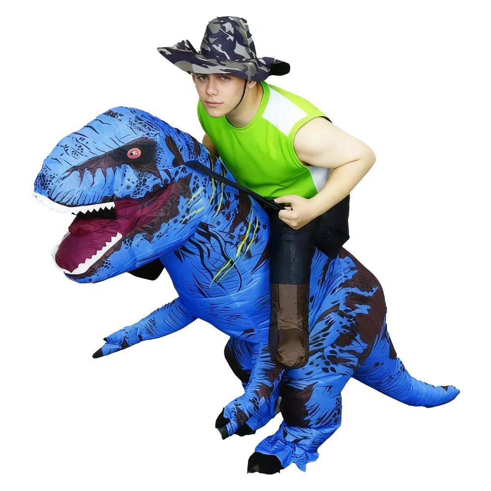 Déguisement Gonflable T-Rex à Chevaucher - Costume Dinosaure Halloween – vue 8