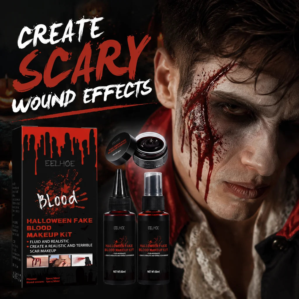 Kit Faux Sang Réaliste Lavable – Visage et Corps – vue 3