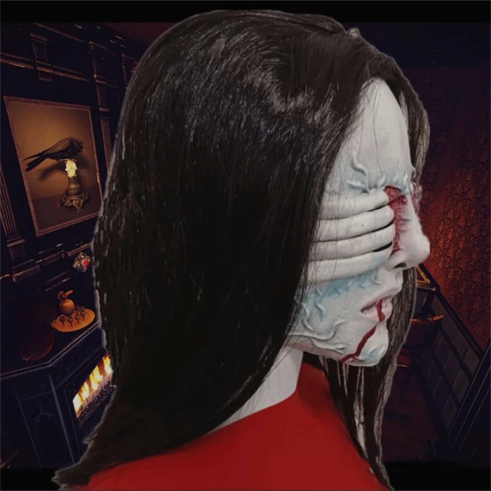 Masque Démon Aveugle à Longs Cheveux