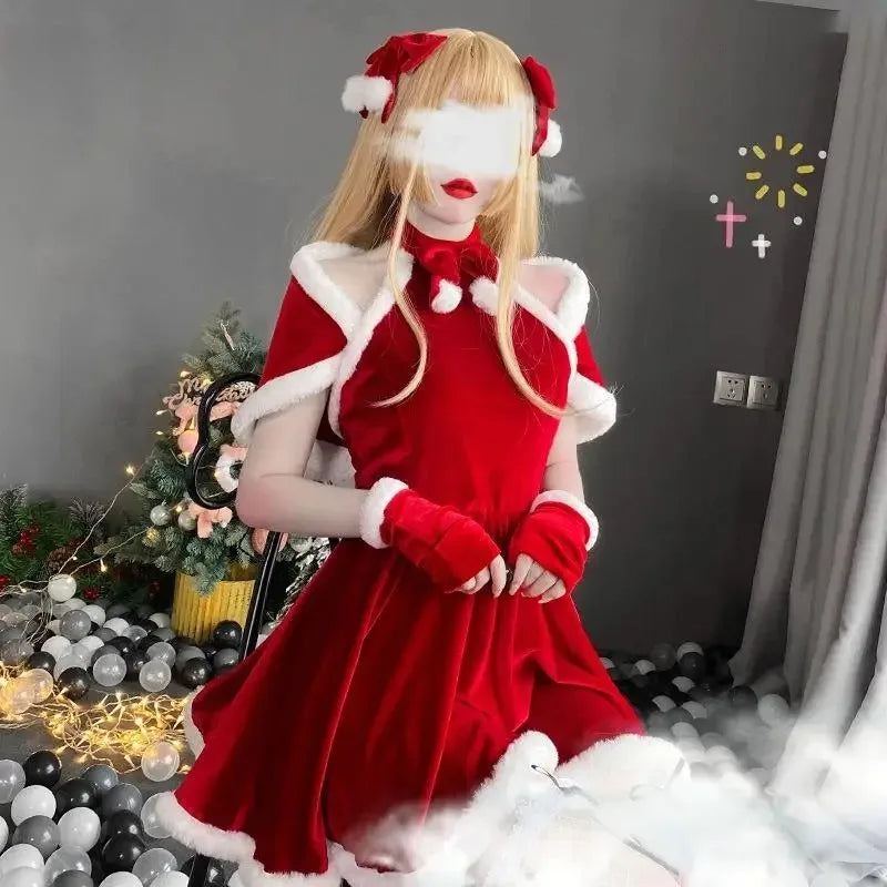 Déguisement Mère Noël Femme avec Cape – vue 4