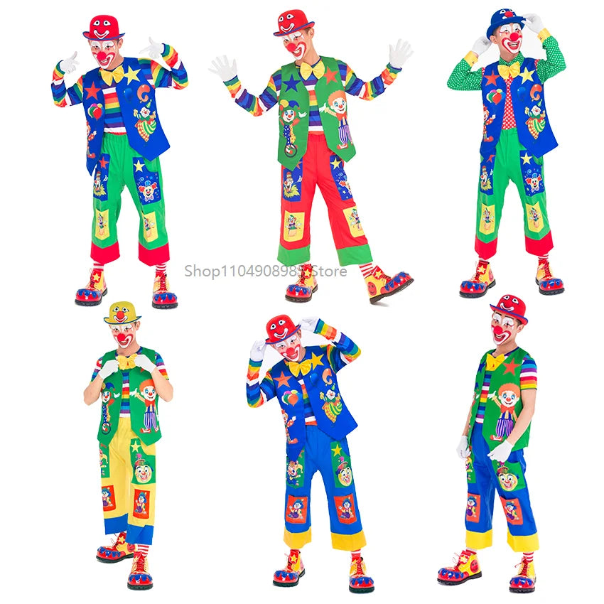 Déguisement Clown Rigolo Adulte – Tenue Colorée de Fête