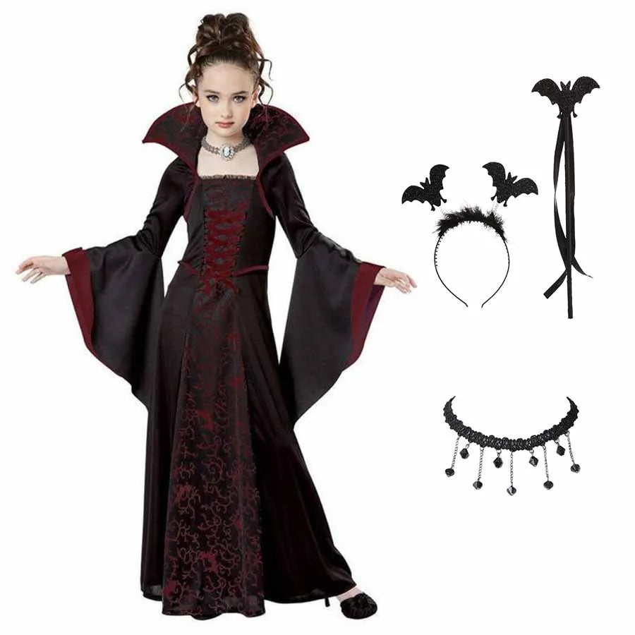 Déguisement Vampire Fille – Robe Tutu Longue Gothique – vue 15