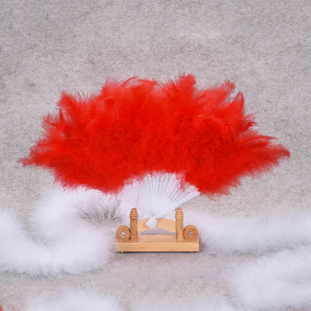 Éventail à Plumes Pliant - Style Gothique Lolita Danse – vue 11