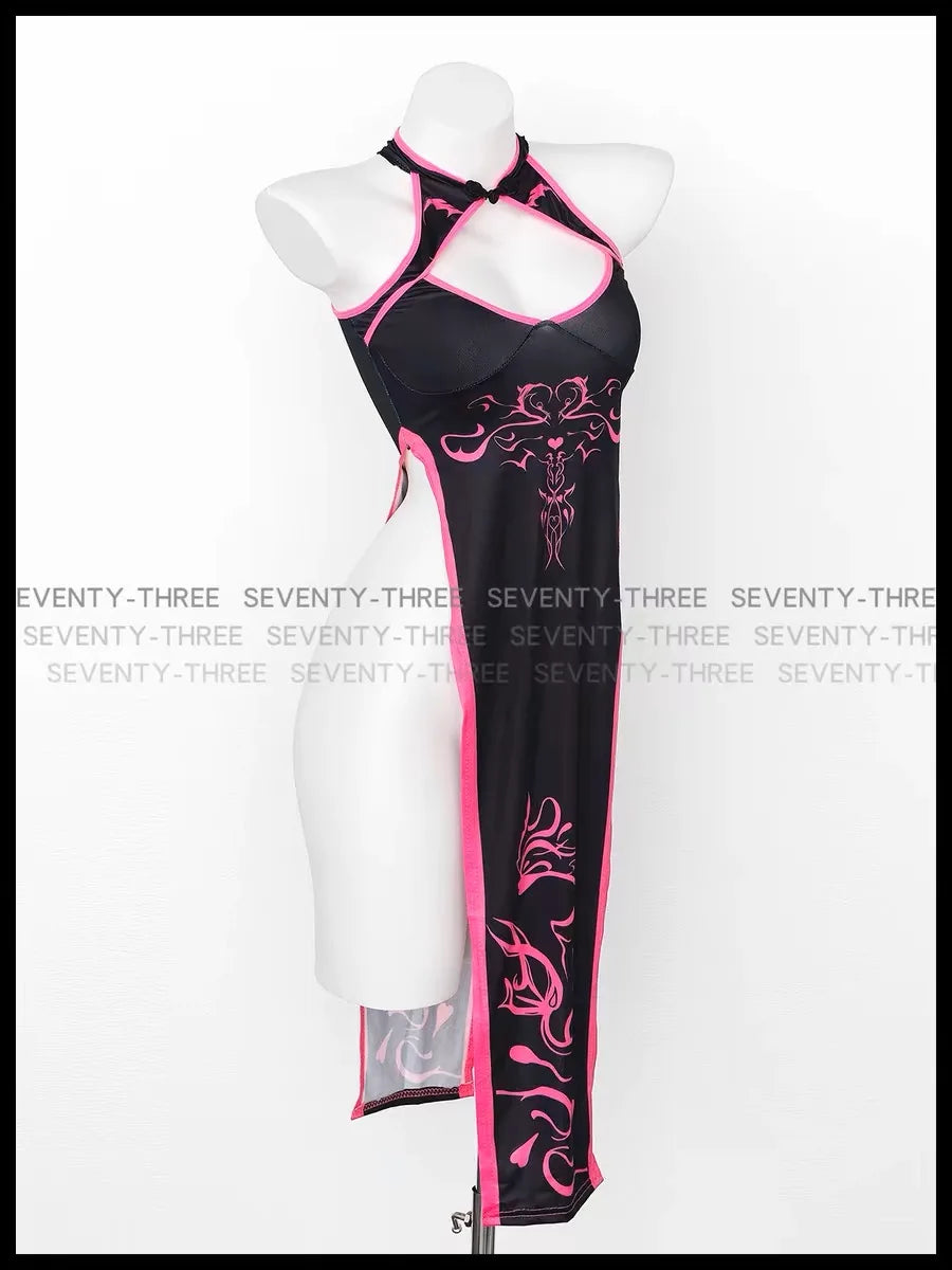 Robe Fendue Diablesse Sexy – vue 4