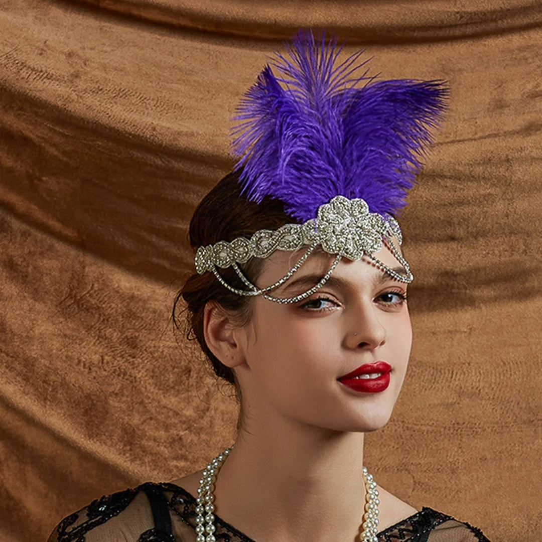 Serre-tête Plumes de Paon Style Années 1920 - Gatsby Vintage – vue 9