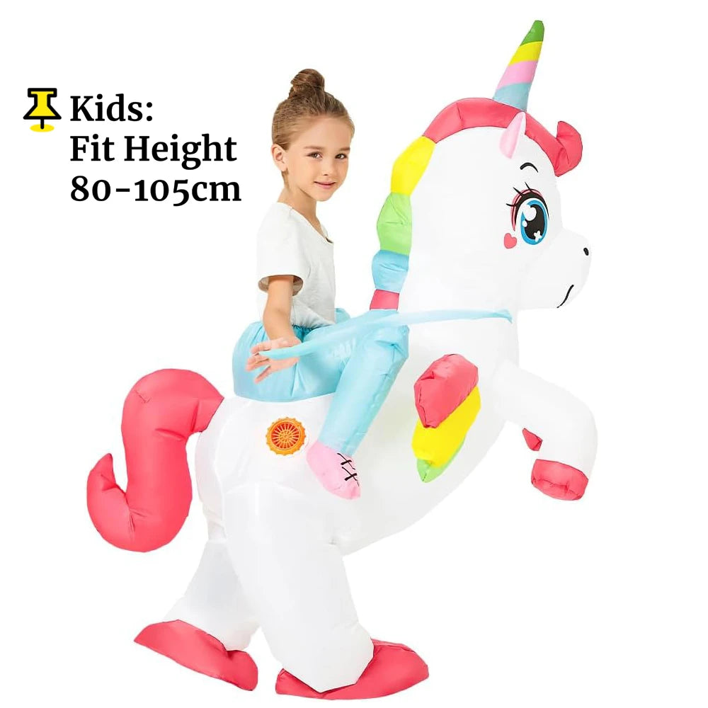 Déguisement Licorne Gonflable à Chevaucher - Costume Adulte Fantaisie – vue 8