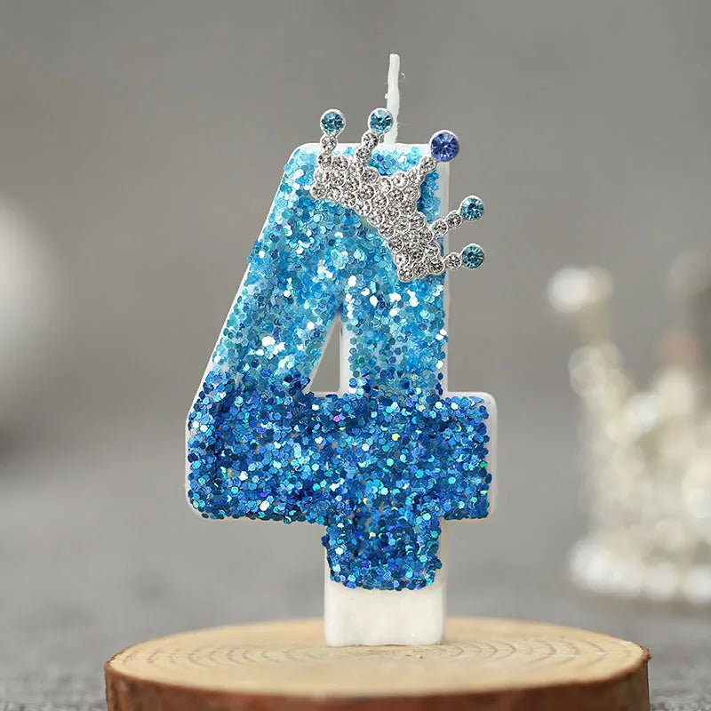 Bougie Topper Gâteau Chiffre 2 Lumineuse Couronne Princesse – vue 7