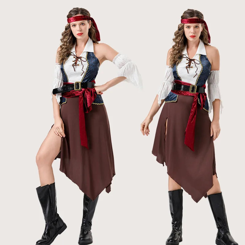 Déguisement Pirate pour Femme — Ensemble Haut et Jupe – vue 3