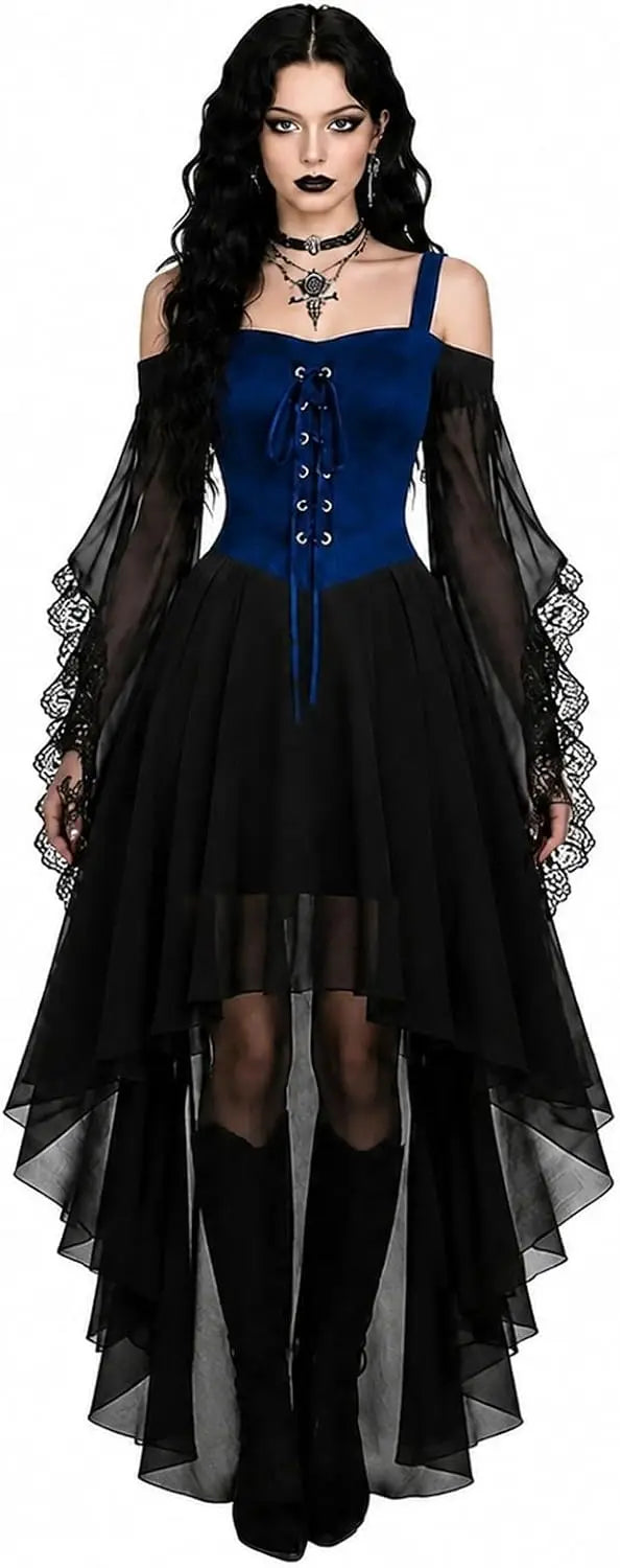 Robe Vampire à Manches Papillon en Résille – vue 10