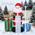 Père Noël Gonflable Lumineux 1,8 m avec Cadeaux – vue 6