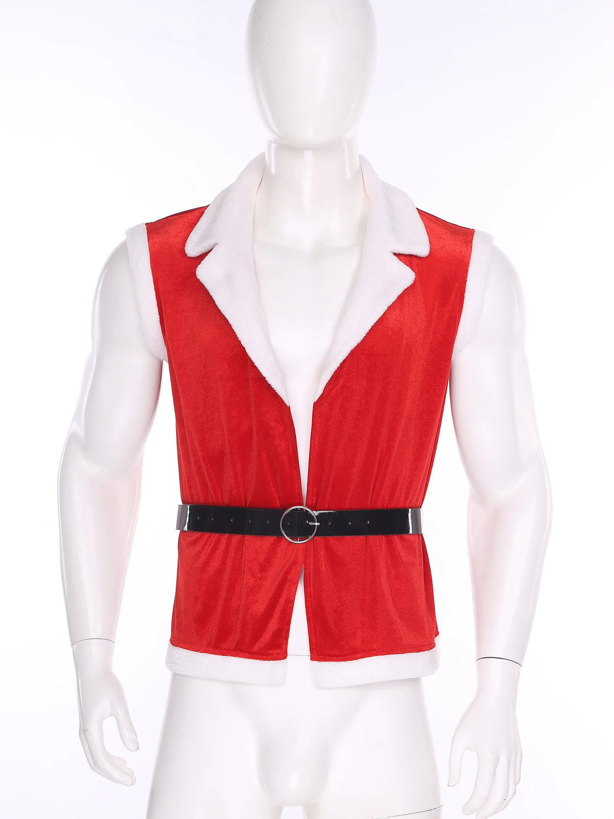 Gilet Père Noël en Velours avec Ceinture – vue 2