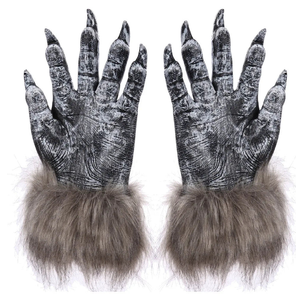 Gants Griffes de Bête à Fourrure en Latex – vue 6