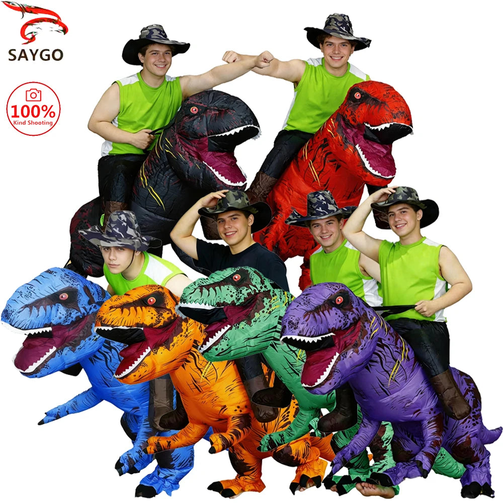 Déguisement Gonflable T-Rex à Chevaucher - Costume Dinosaure