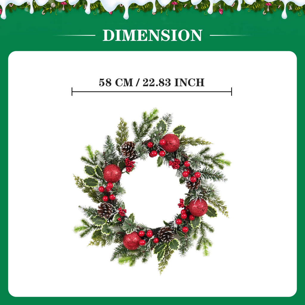 Couronne de Noël en paille tressée – vue 6