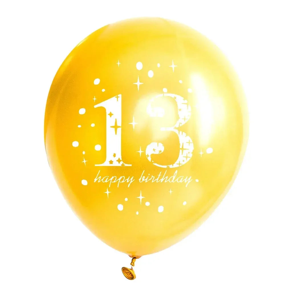 Lot de 15 Ballons Latex Or, Argent et Confettis – vue 3