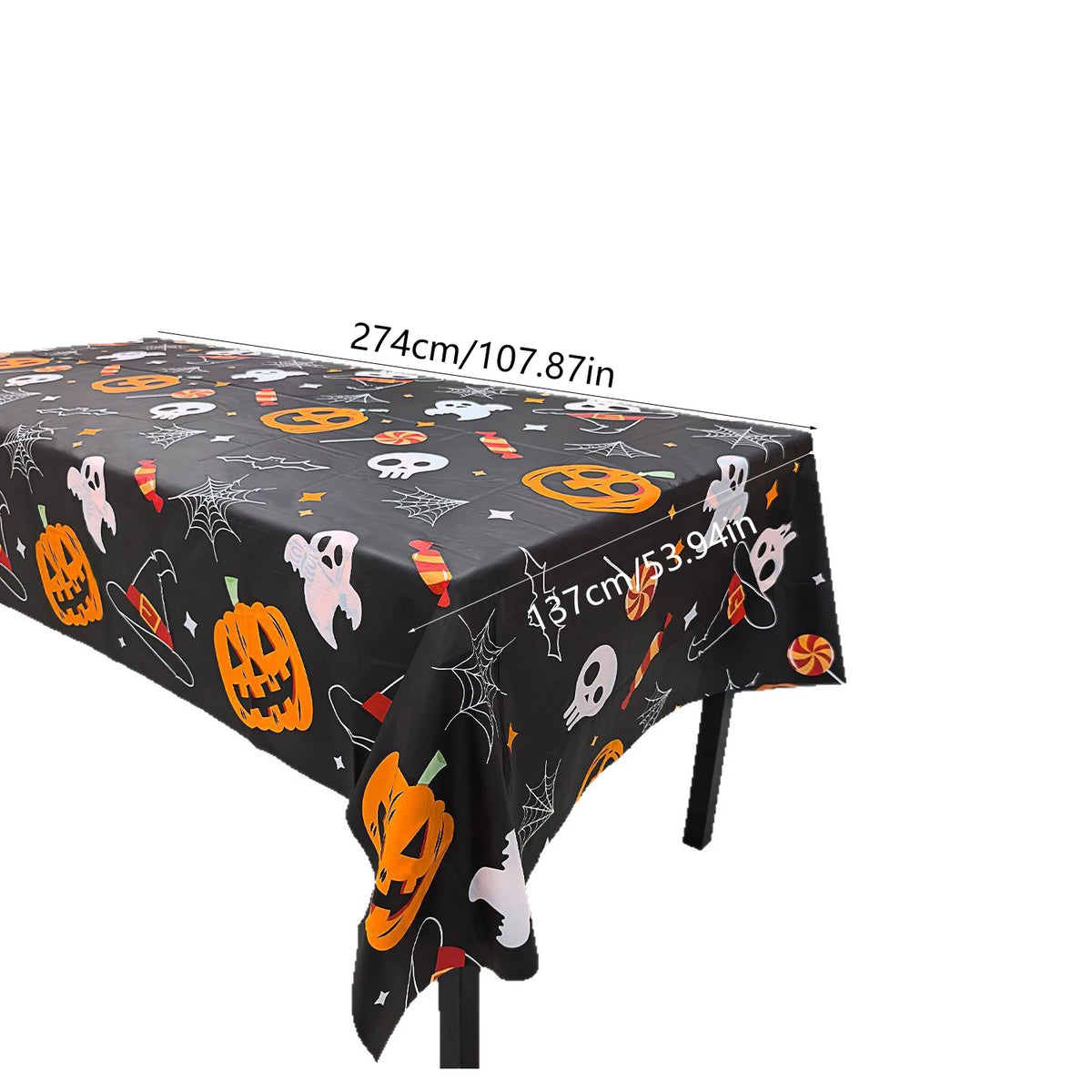 Nappe de Table Halloween Citrouille et Fantôme – vue 2