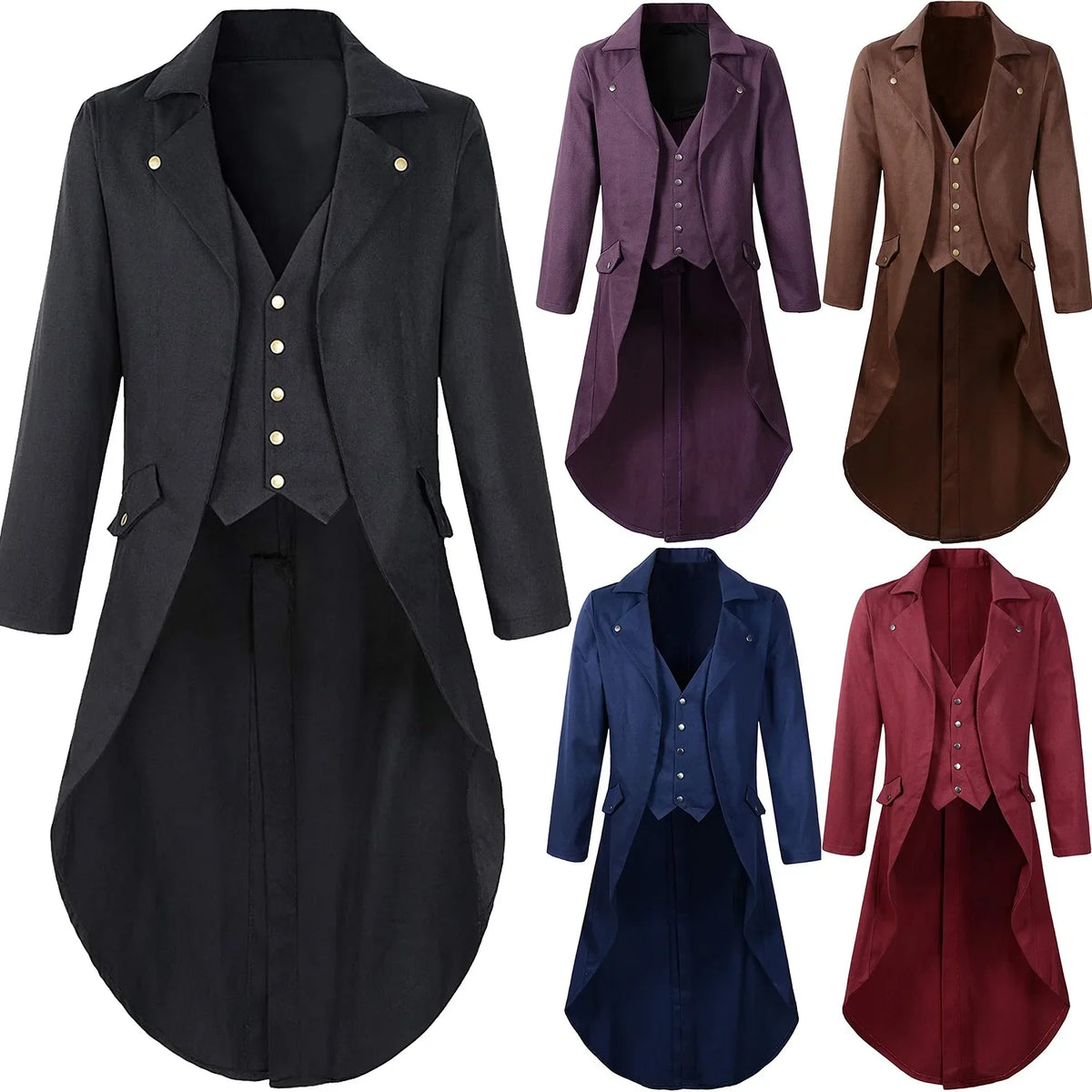 Veste Gothique Steampunk Homme - Costume Médiéval