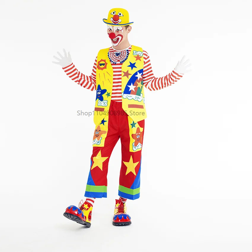 Déguisement Clown Rigolo Adulte – Tenue Colorée de Fête – vue 26