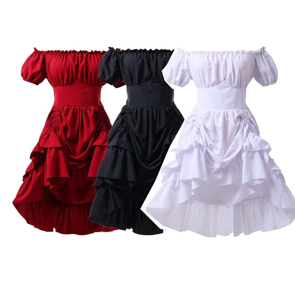 Robe Corset Pirate Épaules Dénudées
