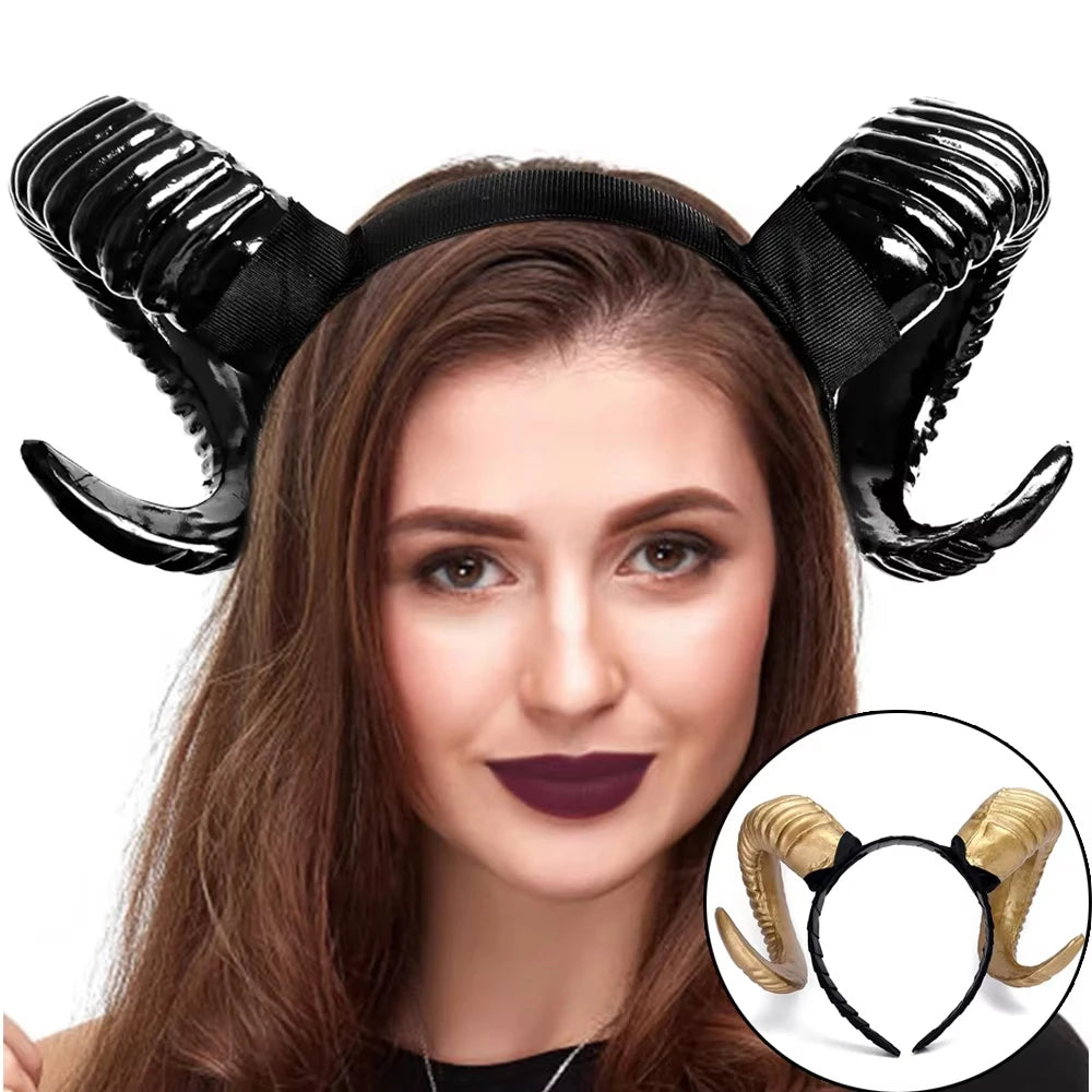 Serre-Tête Cornes de Bélier – Accessoire Démon – vue 4