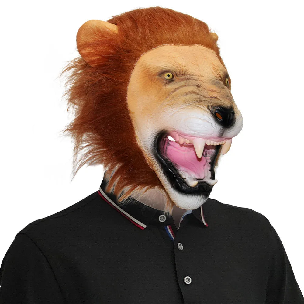Masque Lion en Latex avec Crinière – vue 2