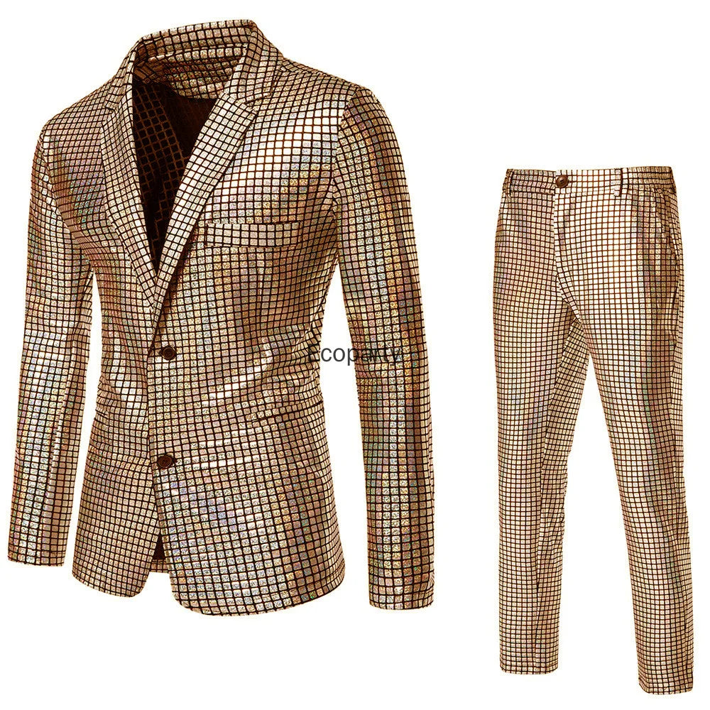 Combinaison Paillettes Disco Homme – vue 4