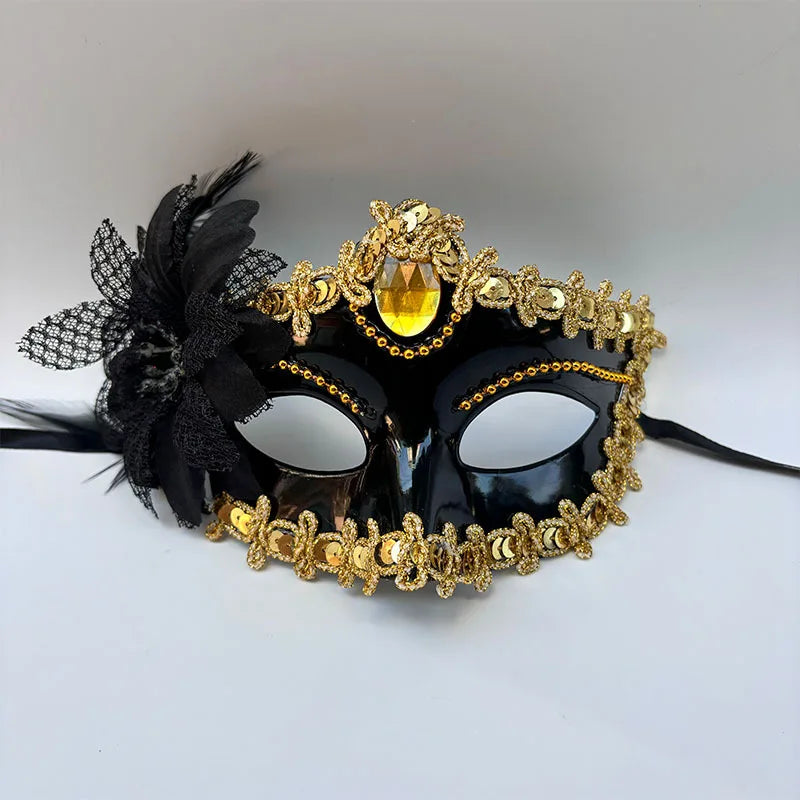 Masque Vénitien Fleuri Femme - Bal Masqué et Carnaval