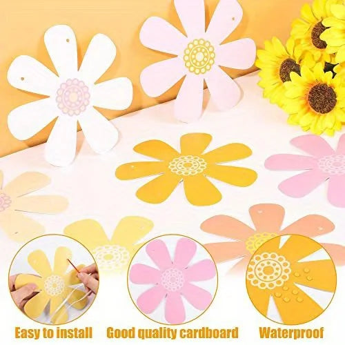 Guirlande Fleurs Marguerites Décoration Fête – vue 3