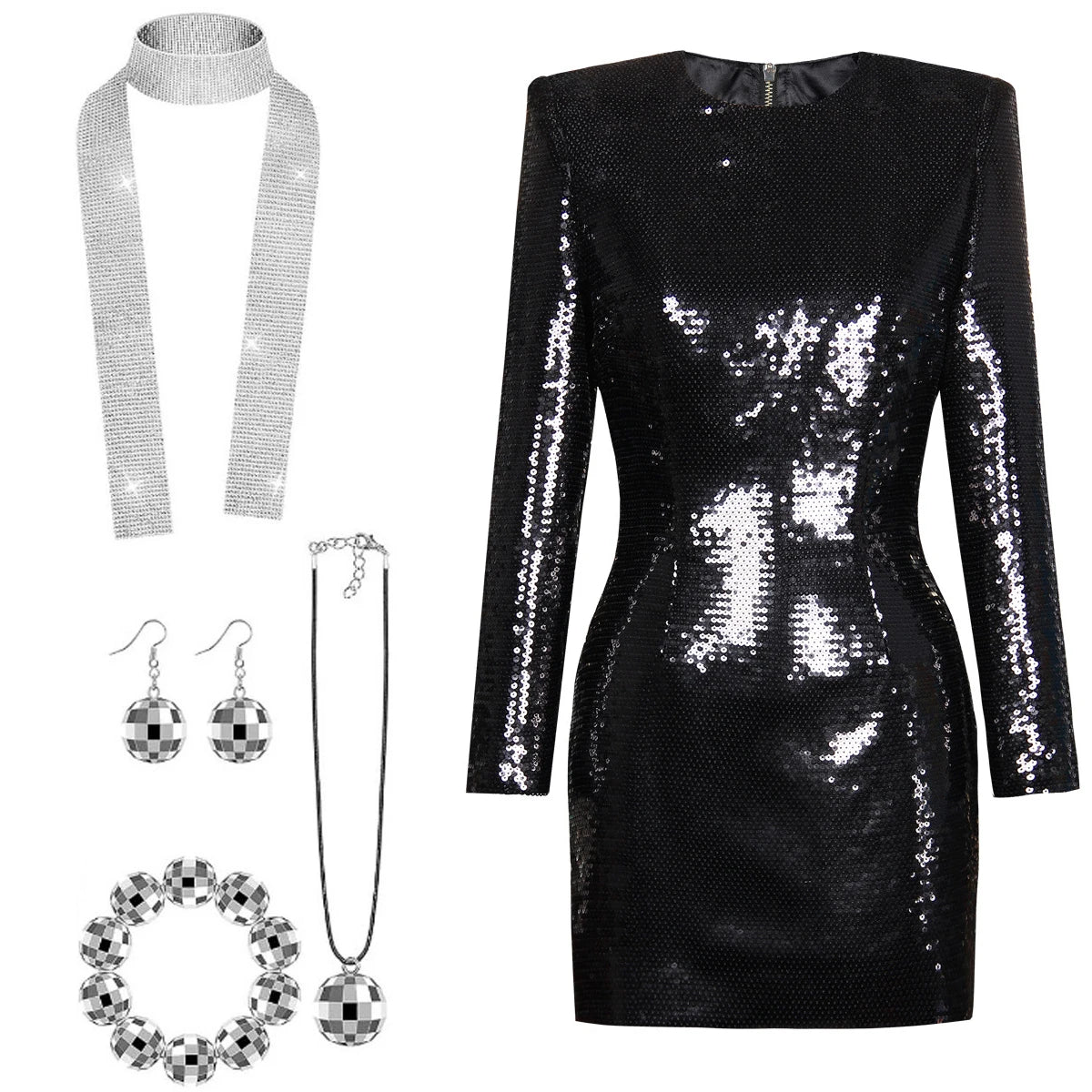 Déguisement Disco Femme 5 Pièces