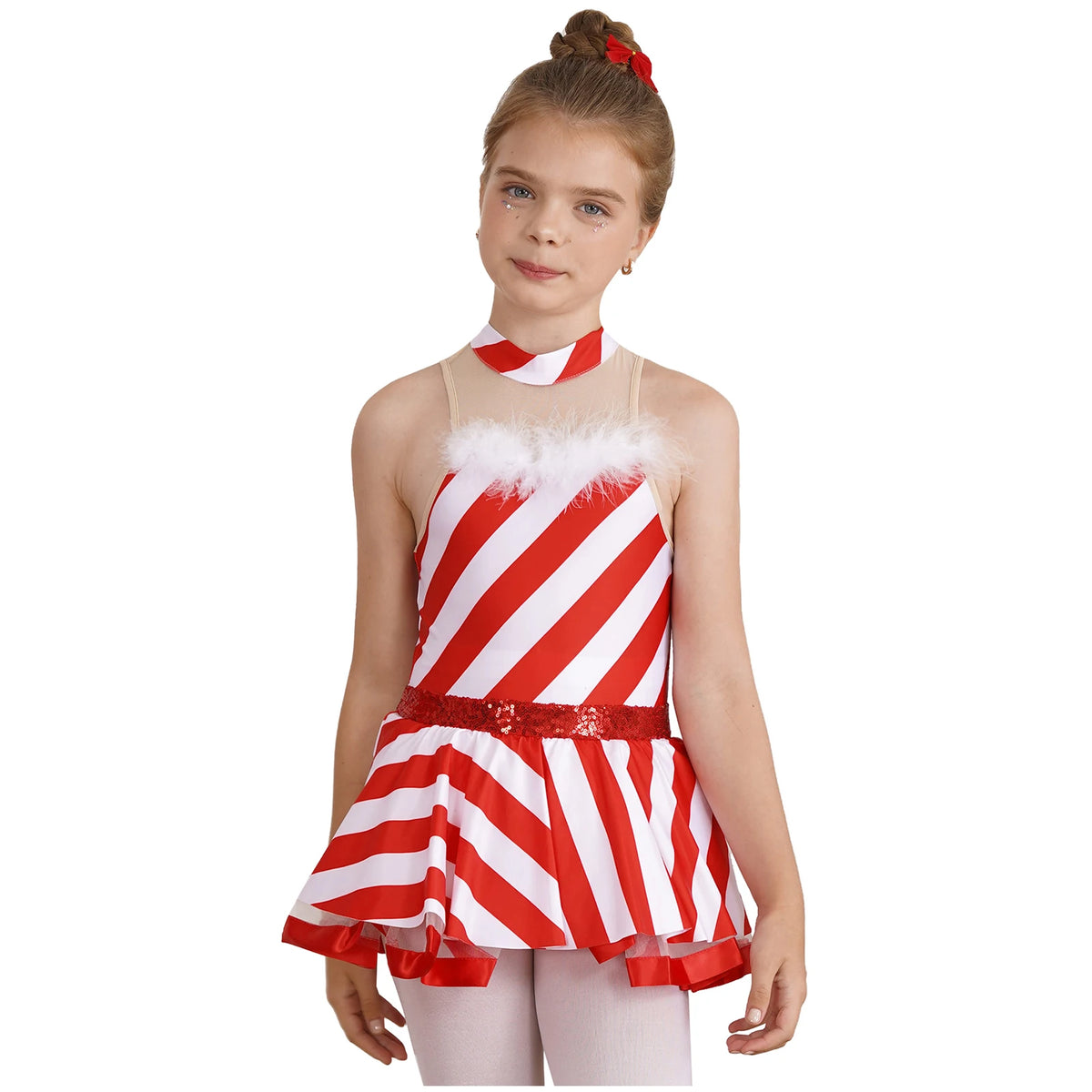 Robe Tutu Mère Noël Sucre d'Orge Fille – vue 14