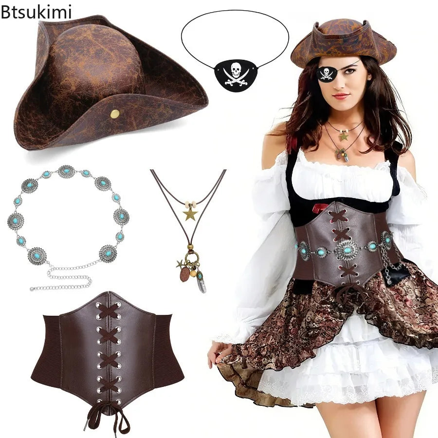 Kit Accessoires Pirate – Foulard et Ceinture Chaîne
