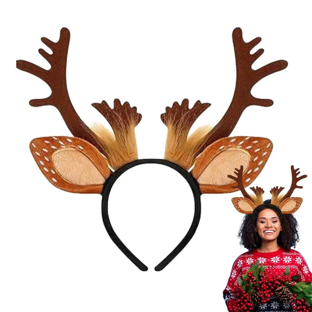 Serre-tête Oreilles et Bois de Renne - Accessoire Déguisement Noël – vue 8