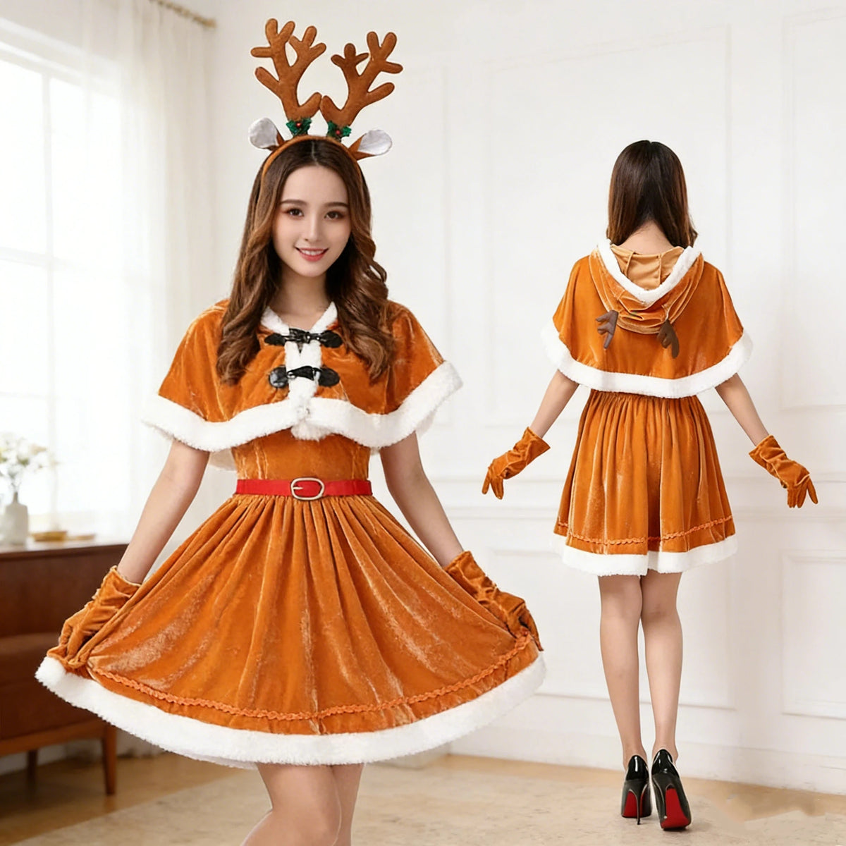 Robe de Renne à Capuche Femme – vue 2