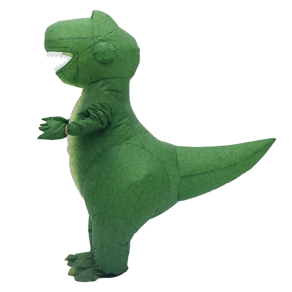 Déguisement Gonflable Dinosaure Vert Adulte – vue 5