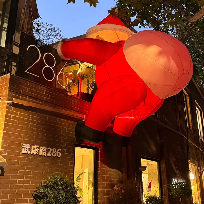Père Noël Grimpeur Gonflable 2,4 m – Décoration Extérieure – vue 3