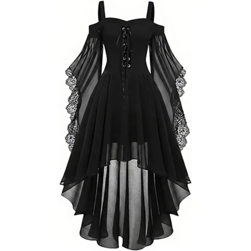 Robe Vampire à Manches Papillon en Résille – vue 3
