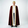 Cape de Roi Médiévale Rouge Bordeaux – Costume Prince Royal – vue 7