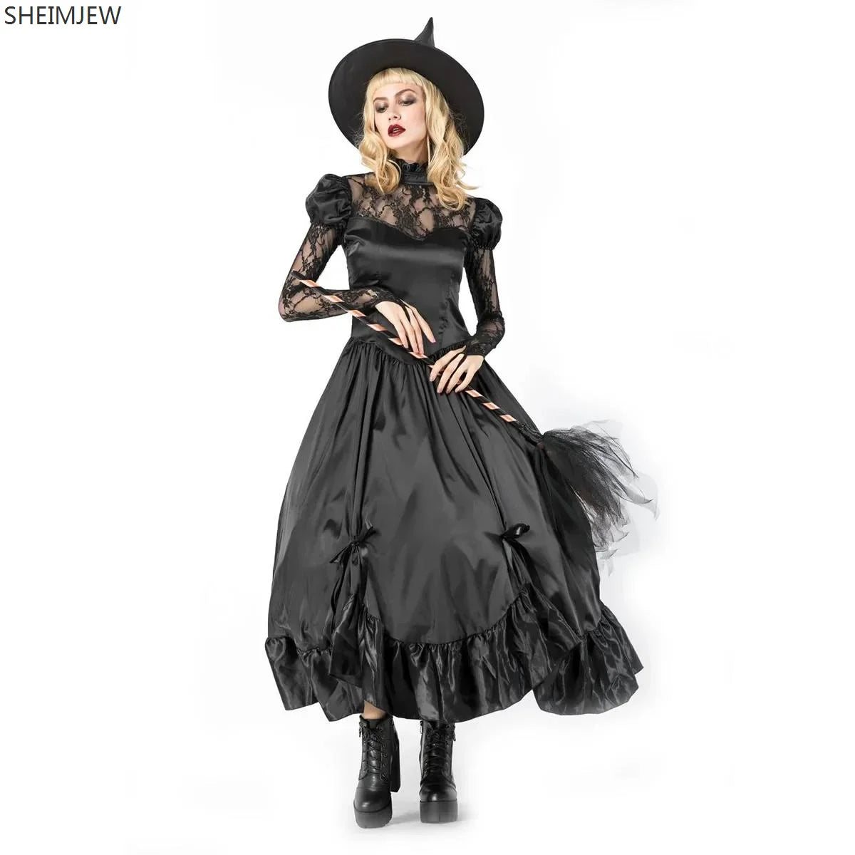 Robe Sorcière en Dentelle Sexy