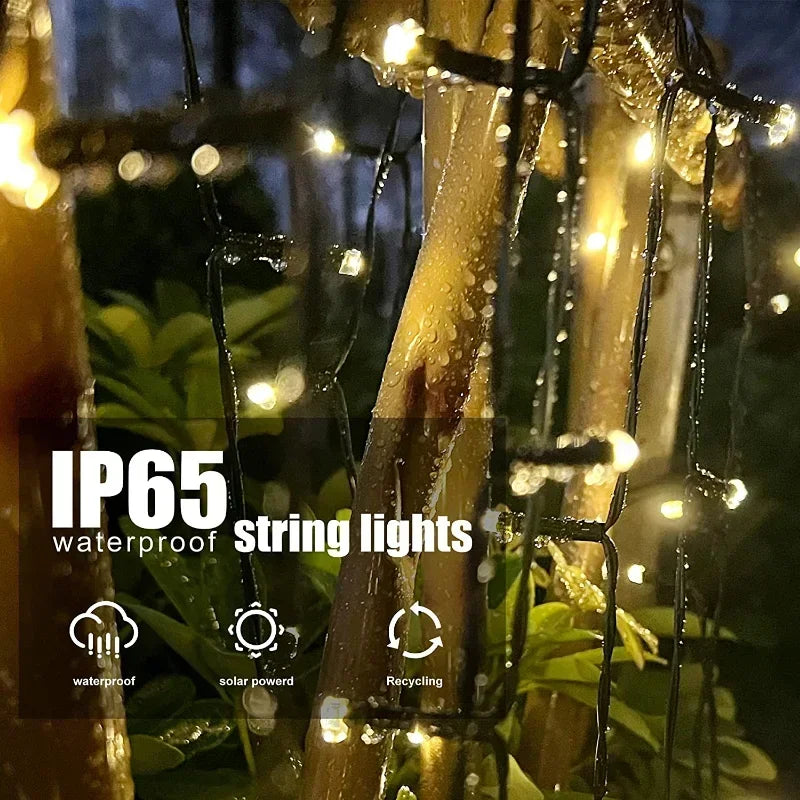 Guirlande lumineuse LED solaire extérieur Noël – vue 5