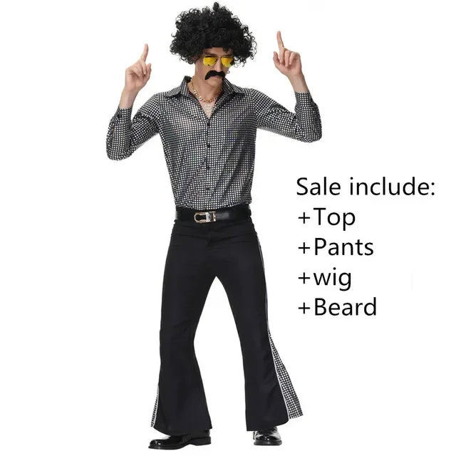 Costume Hippie Rock Années 70 Homme – vue 7
