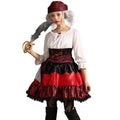 Déguisement Reine Pirate Femme – Rayures Rouges et Dentelle – vue 6