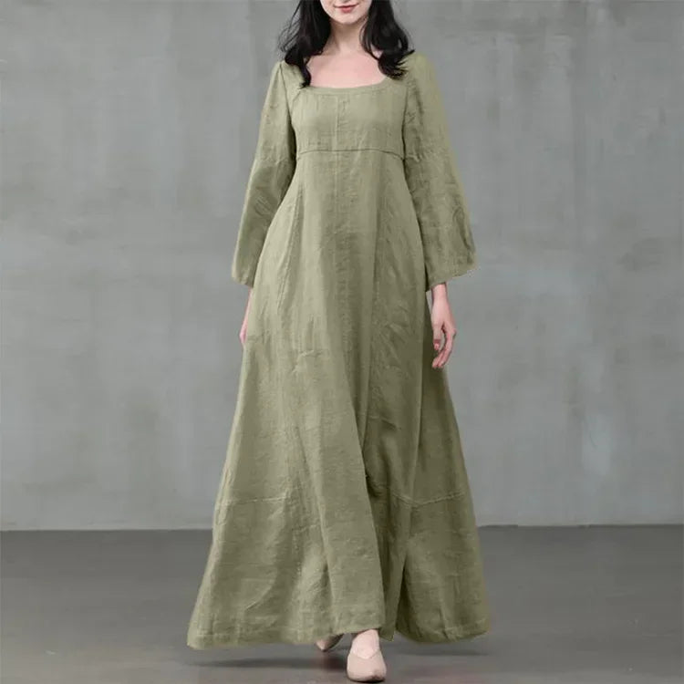 Robe Longue Médiévale Femme en Coton – vue 4