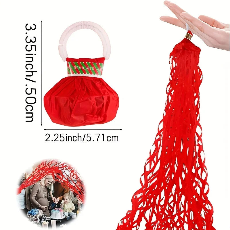 Lanceur de Confettis Rouge à Main – vue 2