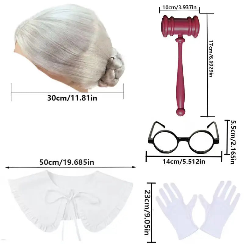 Costume de Juge Halloween 4 Pièces – vue 9