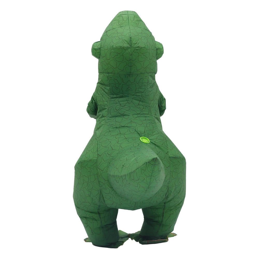 Déguisement Gonflable Dinosaure Vert Adulte – vue 4