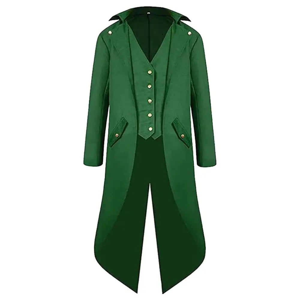 Veste Steampunk Verte avec Chapeau Homme – vue 8