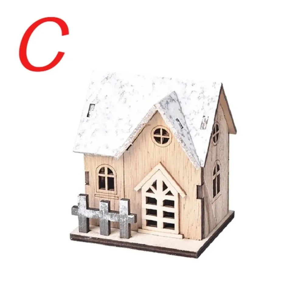 Maisonnette en bois lumineuse Noël – vue 7