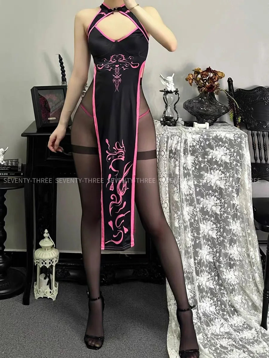 Robe Fendue Diablesse Sexy – vue 2